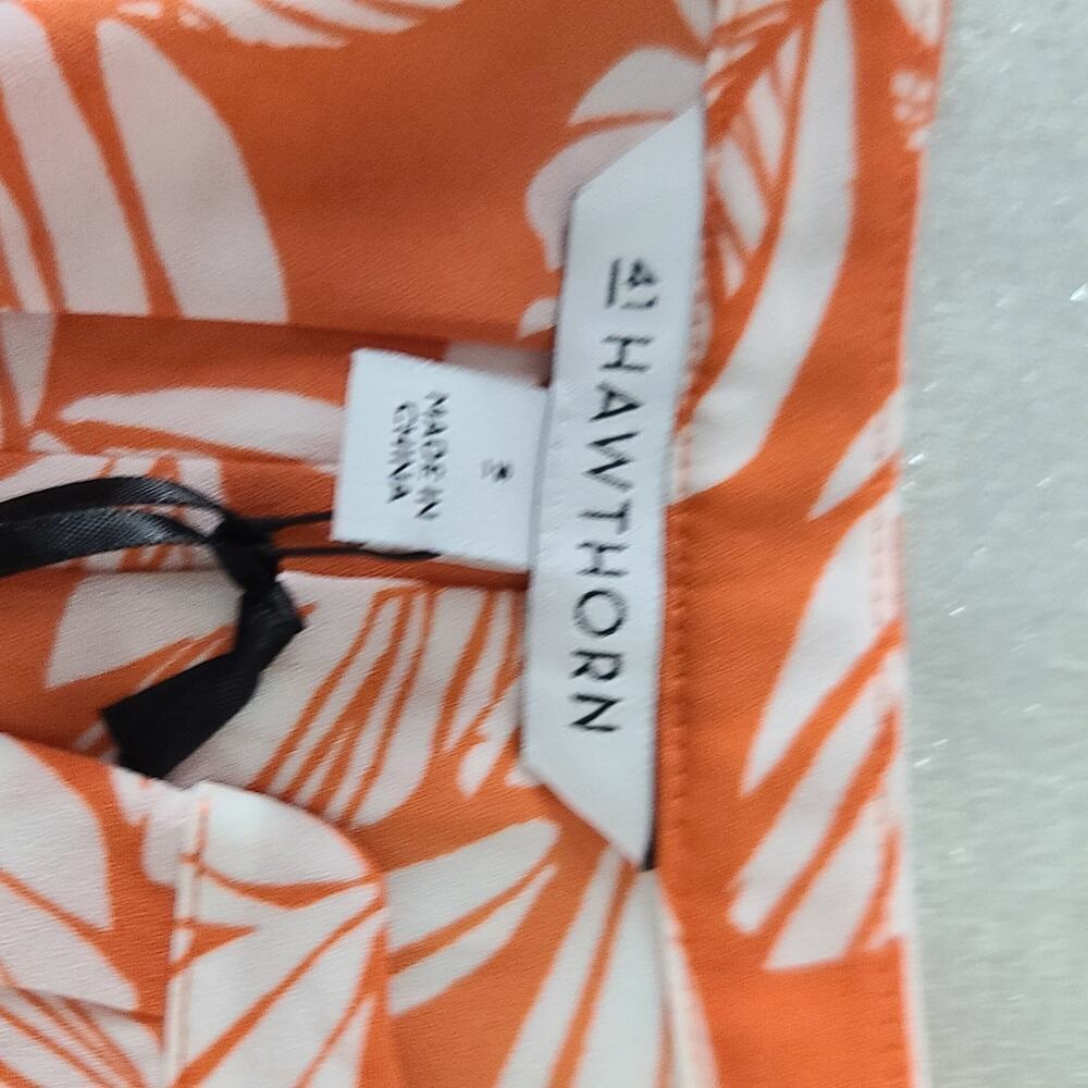 41 Hawthorn Stitch Fix tropical print orange tank size small Resort wear office - Picture 4 of 7
